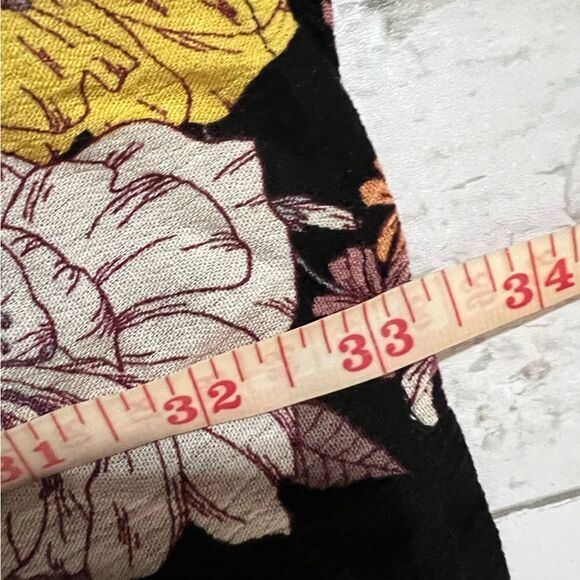 Dress Altar'd State Juliette Yellow Black Floral Boho Bell Sleeve Size Medium - Picture 13 of 13